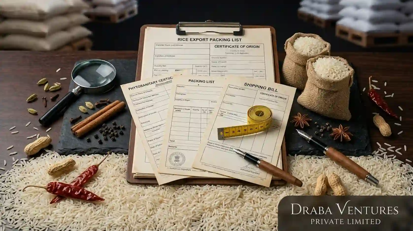 Packing List for Rice Export